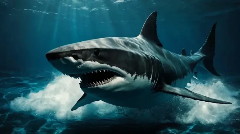 Imagen que muestra a un megalodón